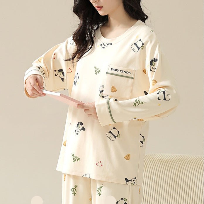 Baby Panda Built - In Bra PJ Set – Creamy Bamboo Dreams Edition - Zero Bra