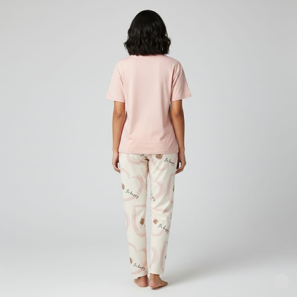 Be Happy Bear Padded PJ Set – With Padded Bliss - Zero Bra