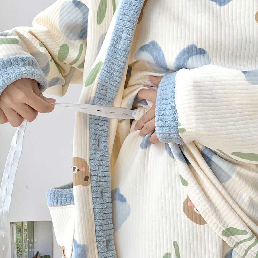Blue Bear Winter PJ 3 Piece Set – Maternity & Nursing Snuggle Ease - Zero Bra