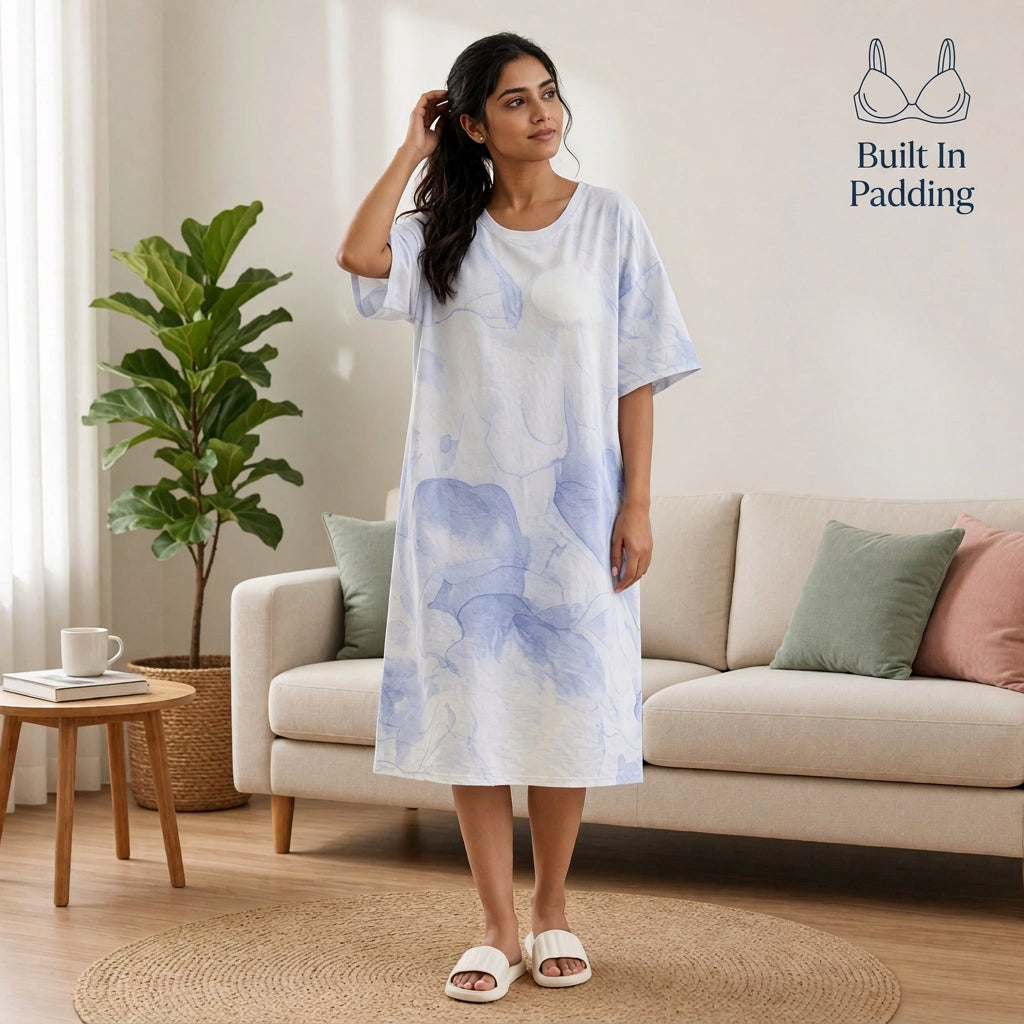 Blue Whisper Padded Nighty