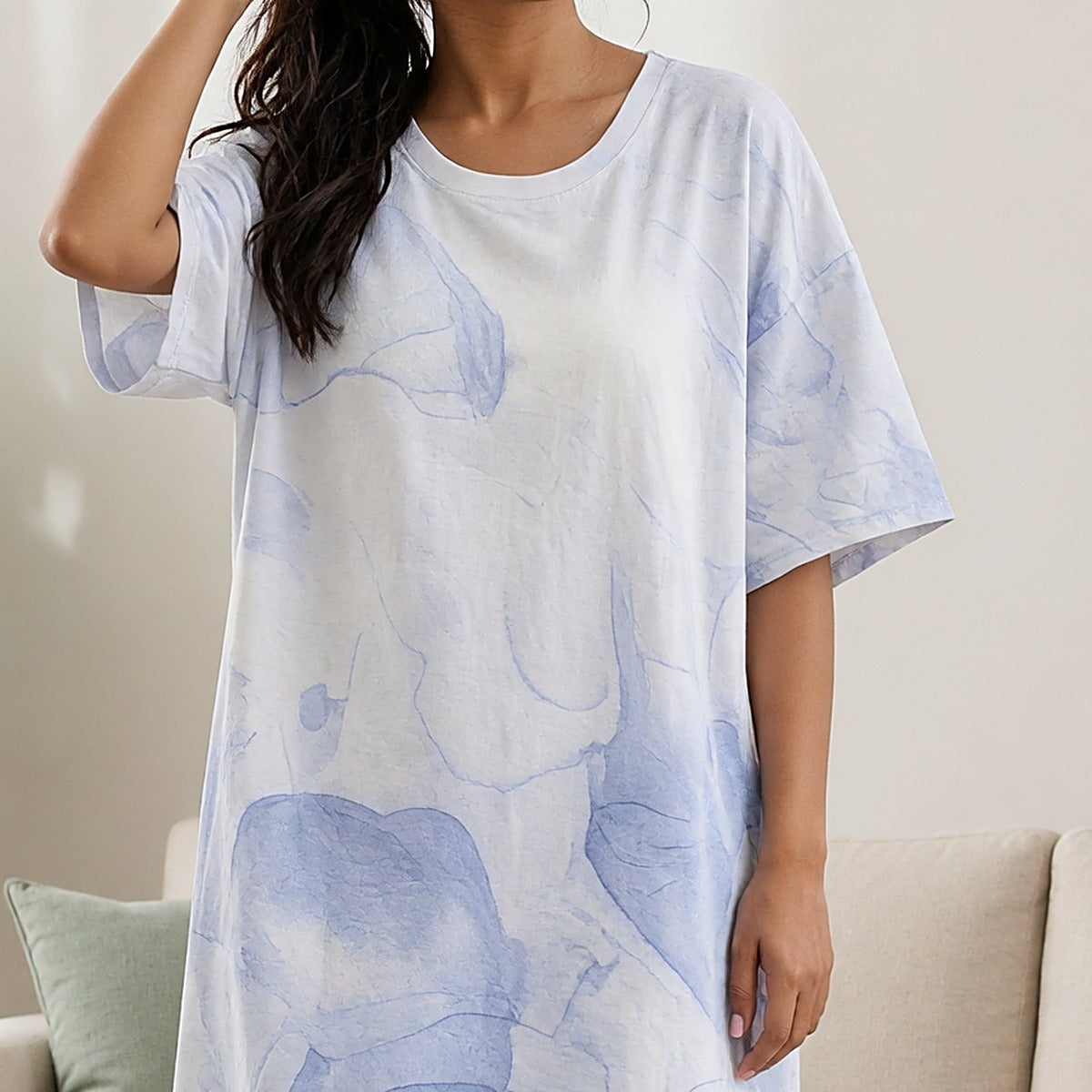 Blue Whisper Padded Nighty