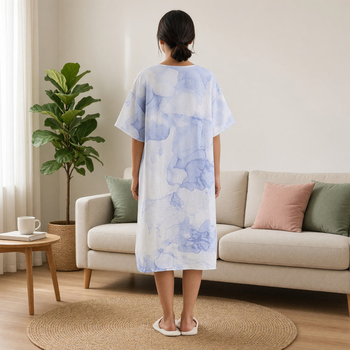 Blue Whisper Padded Nighty