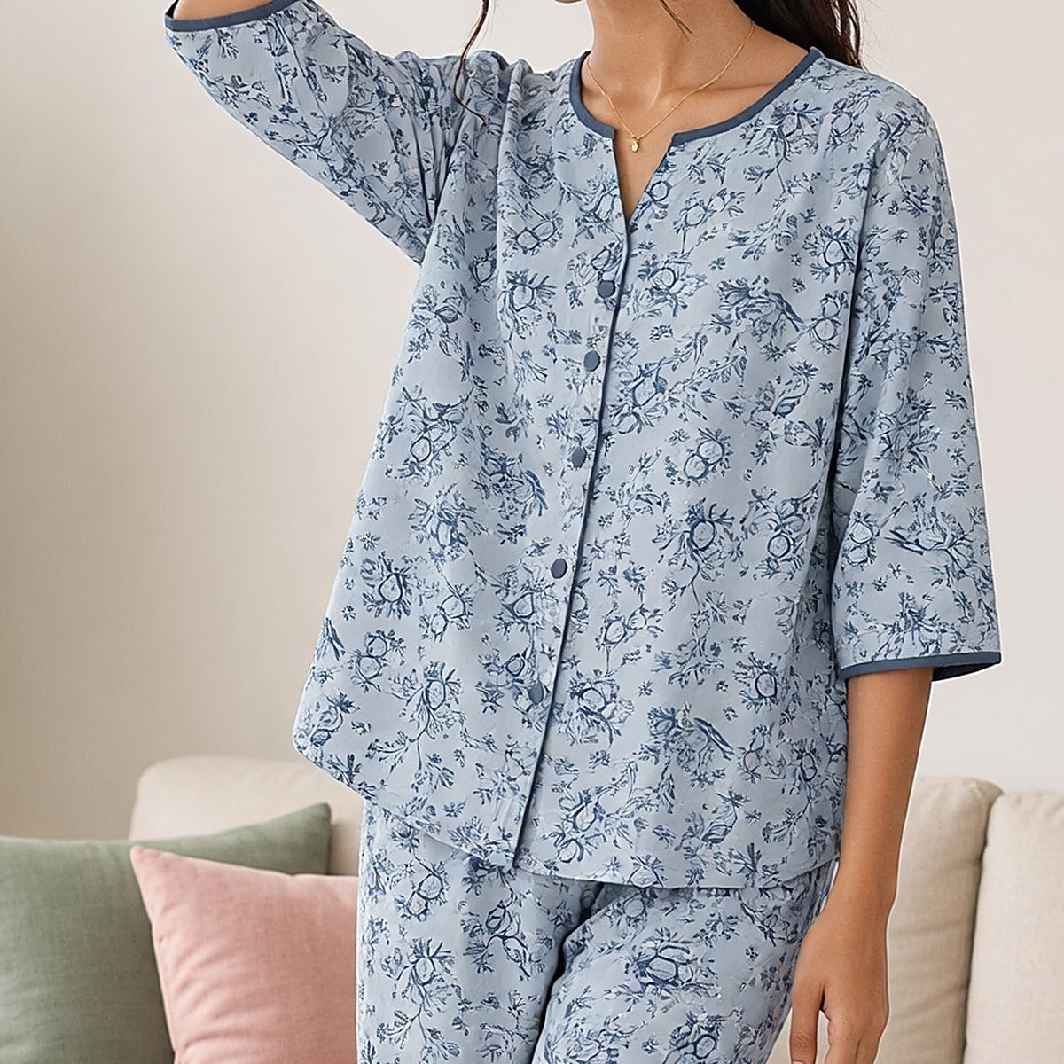 Bluebell Garden Padded Night Suit