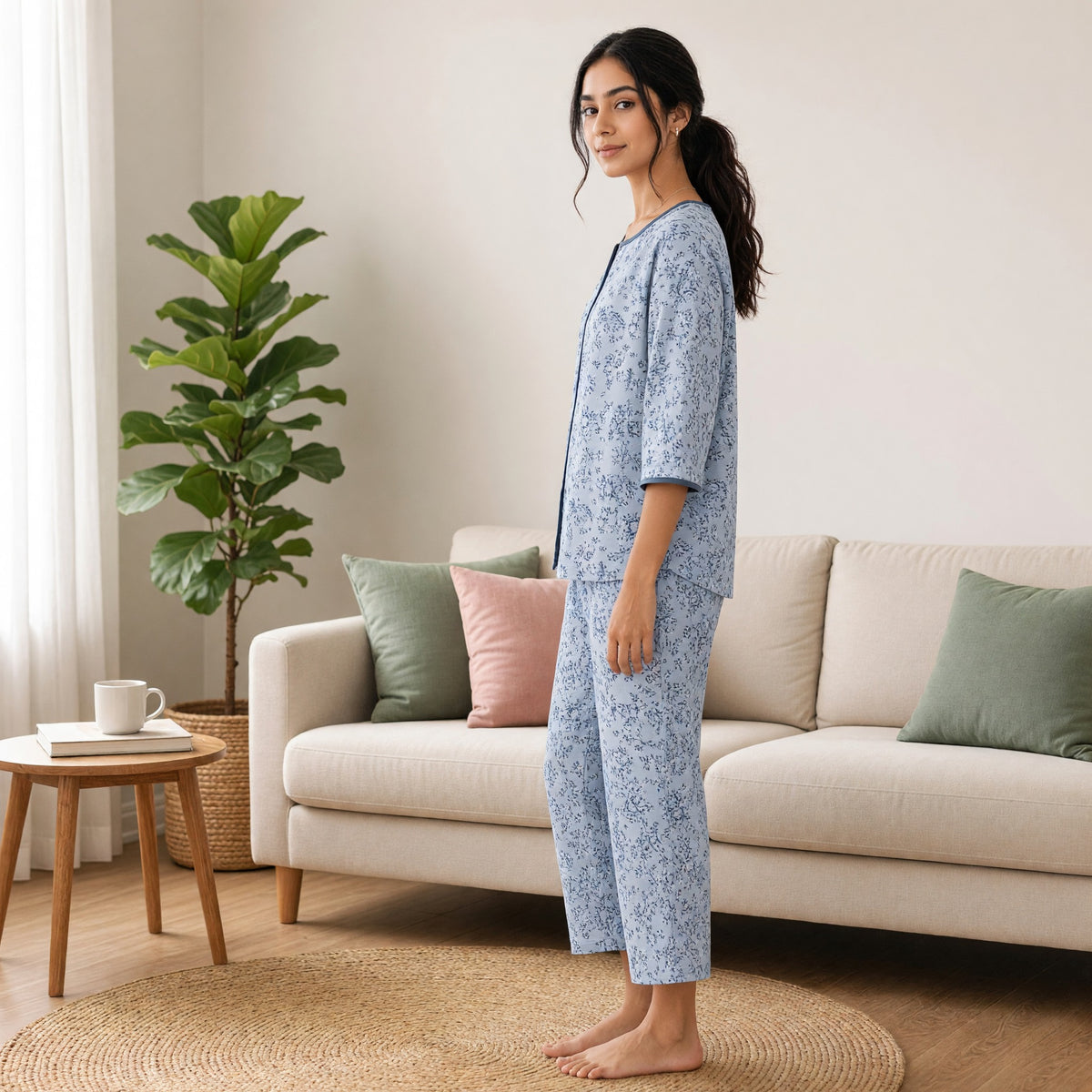 Bluebell Garden Padded Night Suit