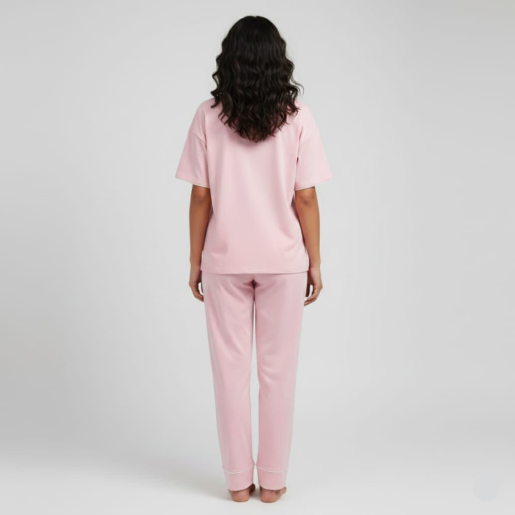 Blush Cloud PJ Set – With Padded Bliss - Zero Bra