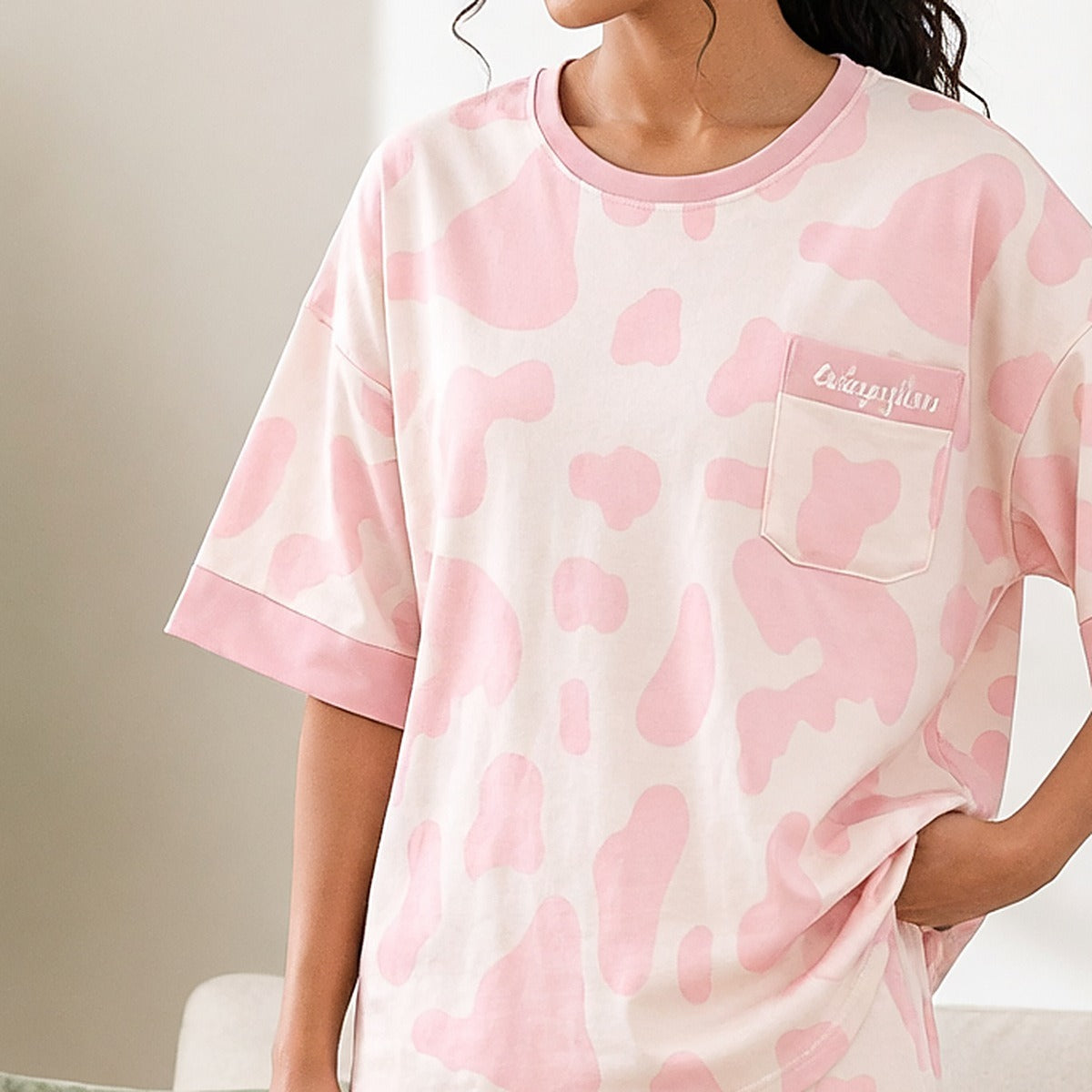 Blush Moo Padded Night Suit