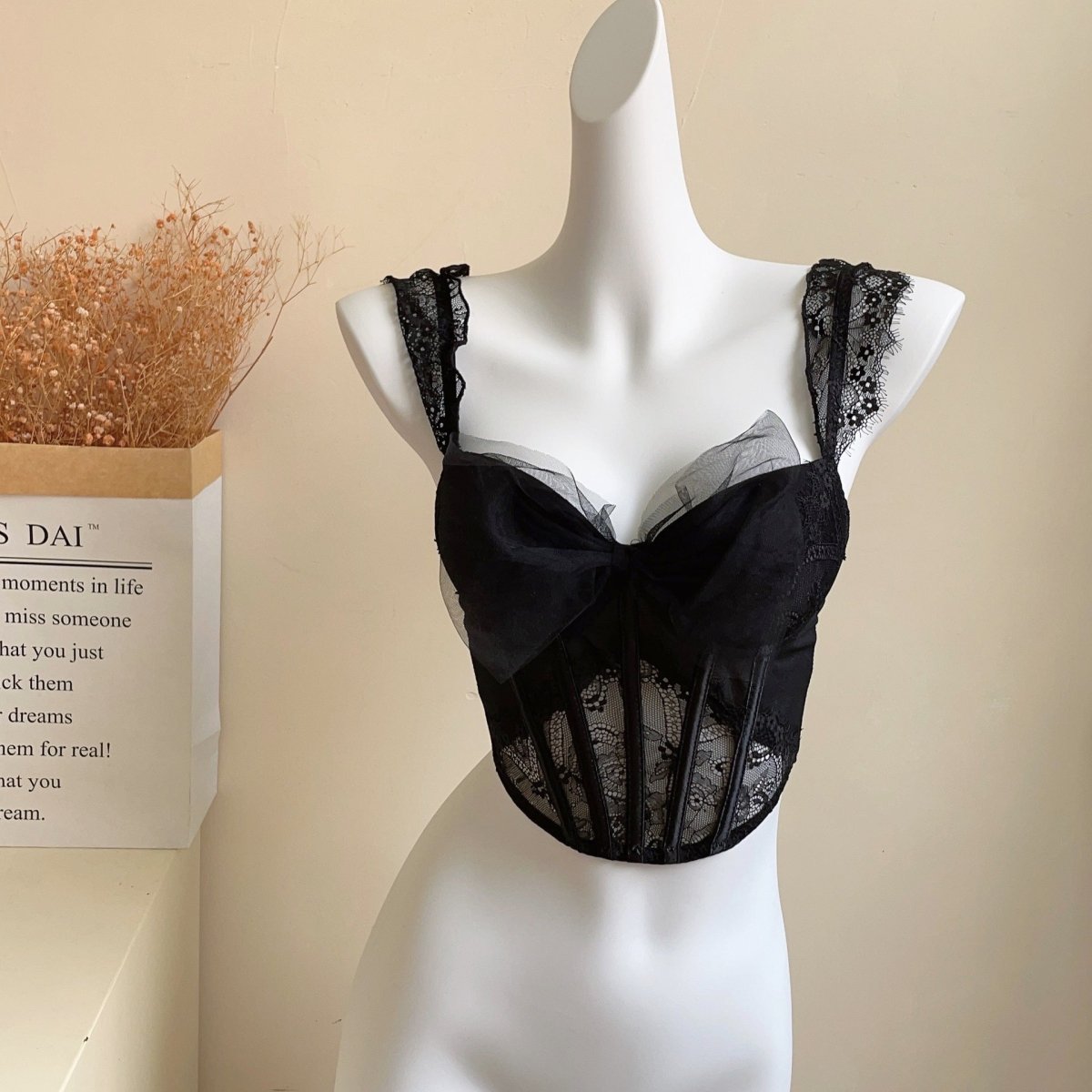 Blush Romance Built - In Bra Corset Top – Lace Me Up Edition - Zero Bra