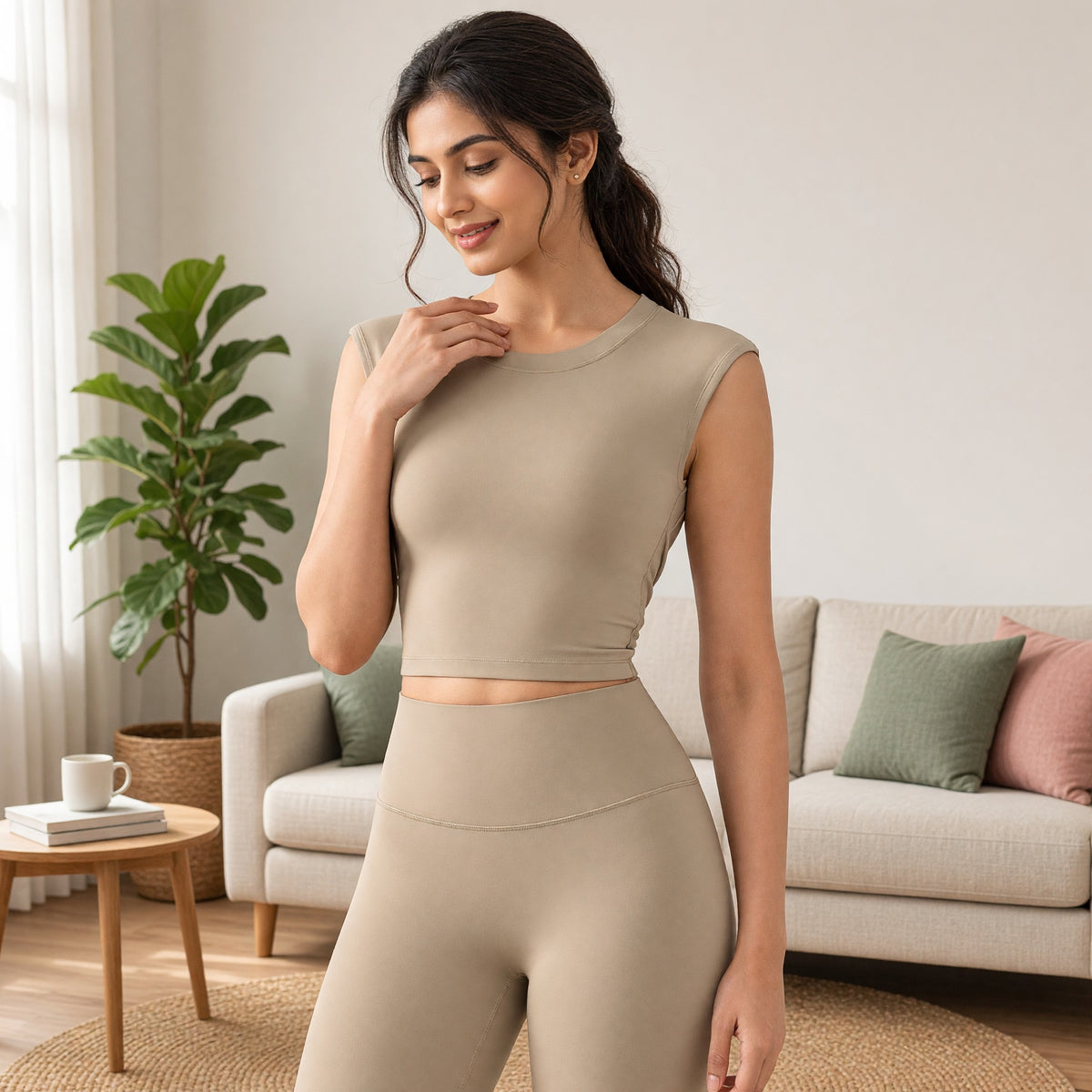 BoldCut Built-in Bra Gym Top