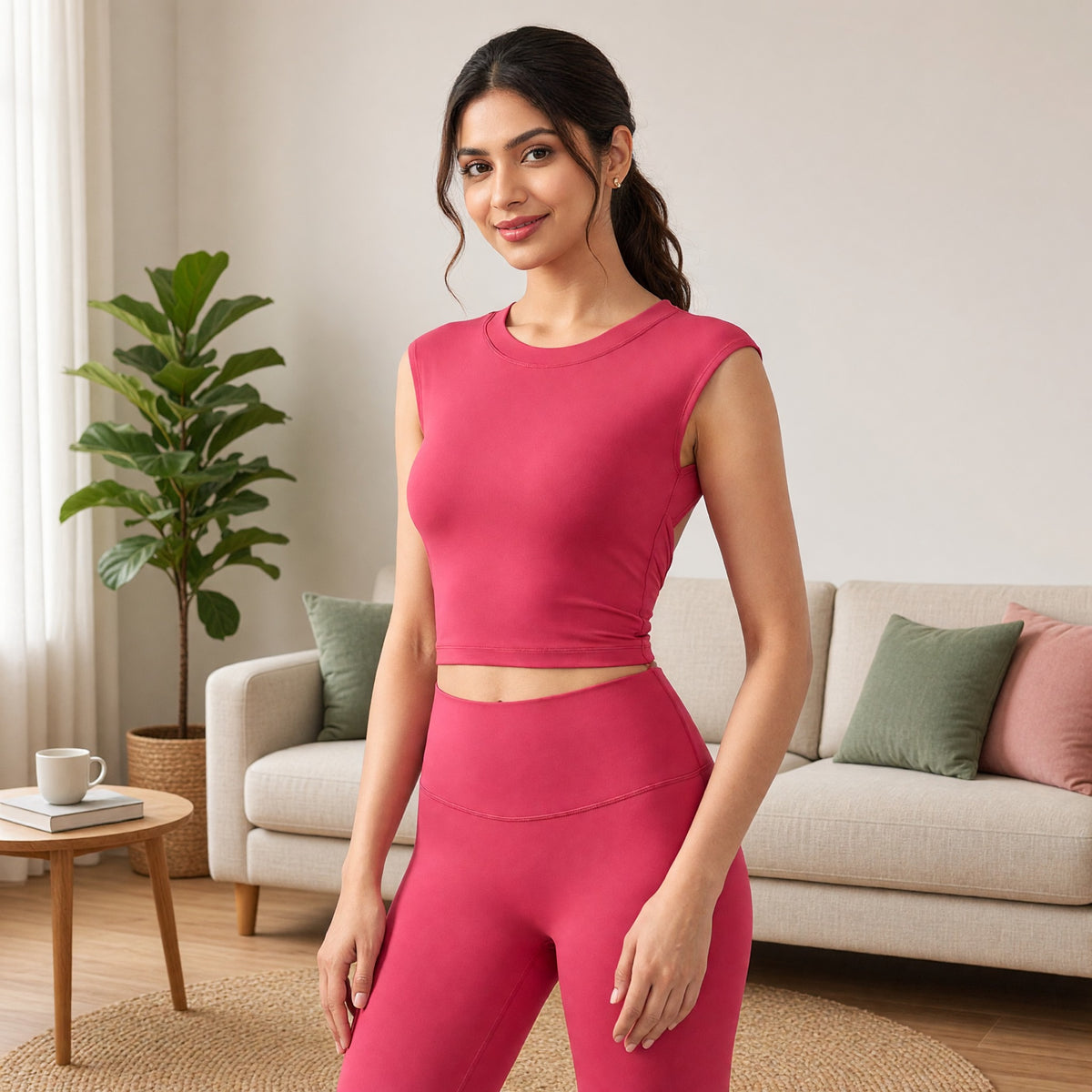BoldCut Built-in Bra Gym Top