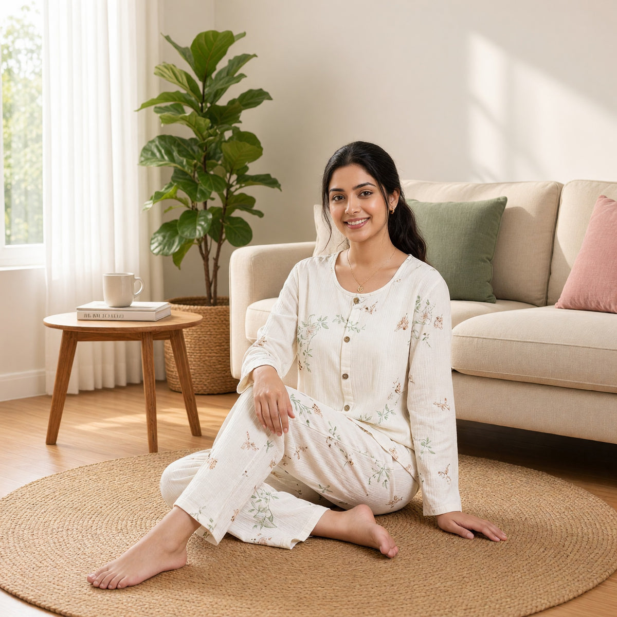 Botanical Breeze Padded Night Suit