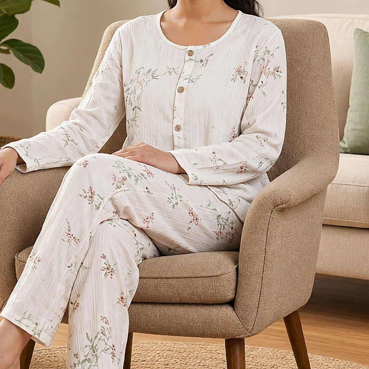 Botanical Breeze Padded Night Suit