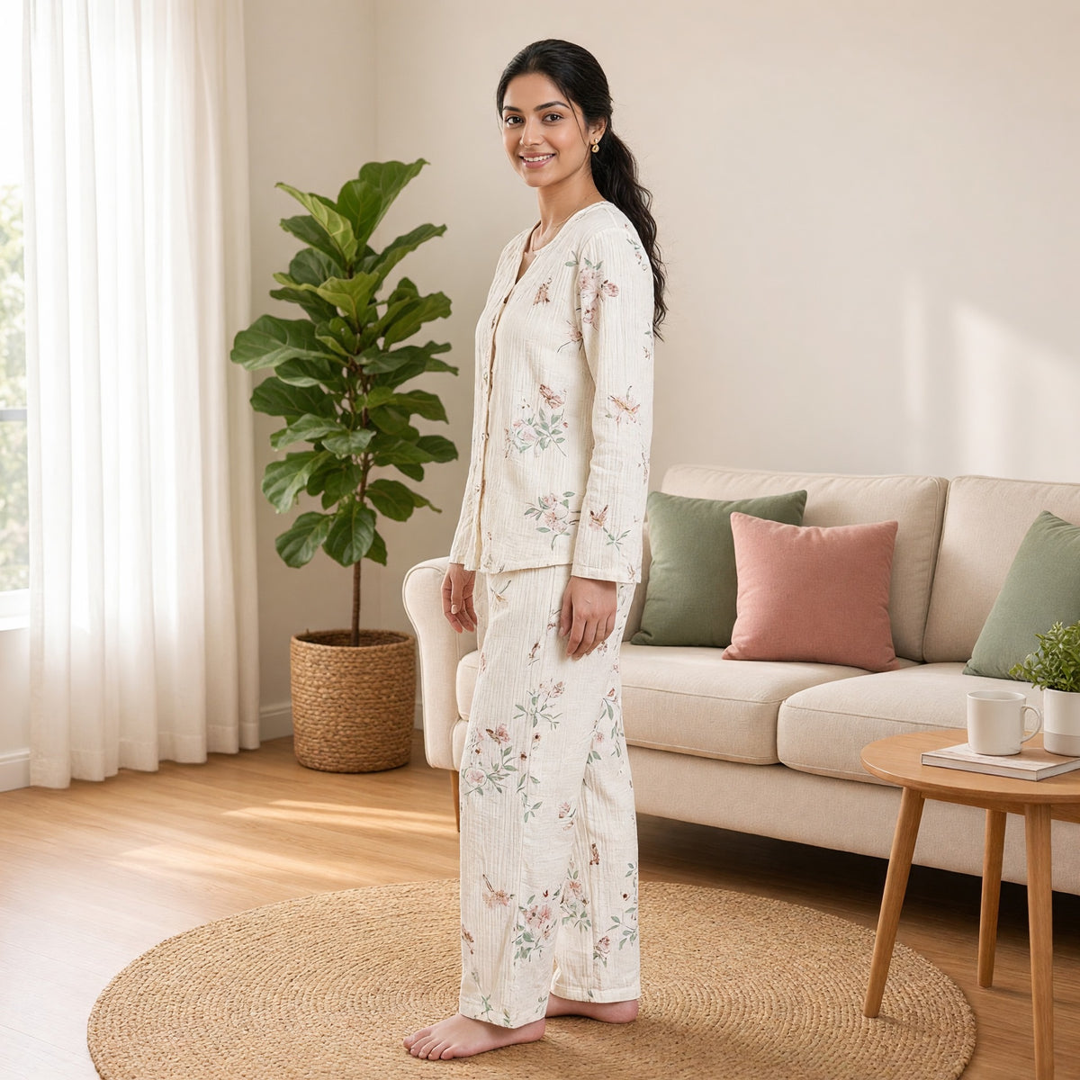 Botanical Breeze Padded Night Suit