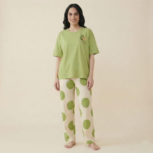 Bra - Free Polka Dot Pajamas for Maximum Padded Comfort - Zero Bra