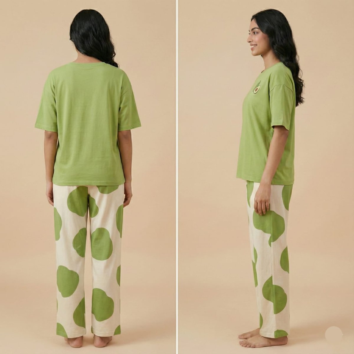 Bra - Free Polka Dot Pajamas for Maximum Padded Comfort - Zero Bra