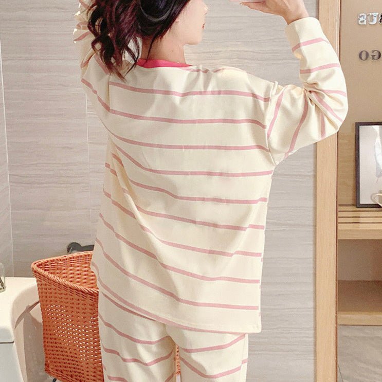 Bunny Pocket Striped PJ Set – Built - In Bra Magic - Zero Bra