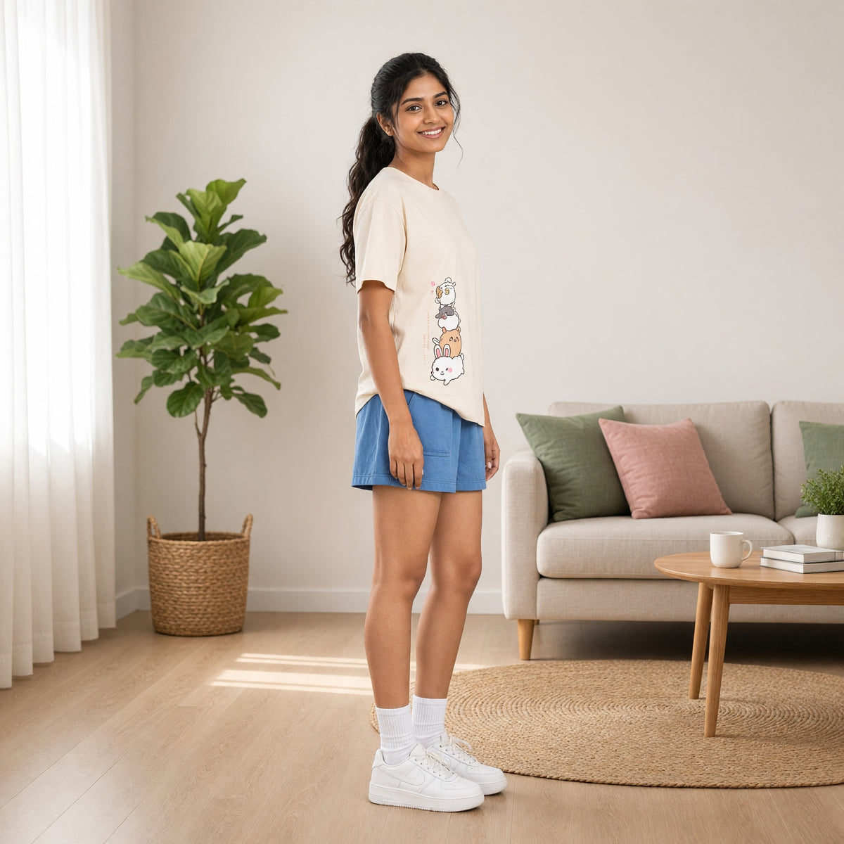 Bunny Stack Padded Tee & Shorts Set