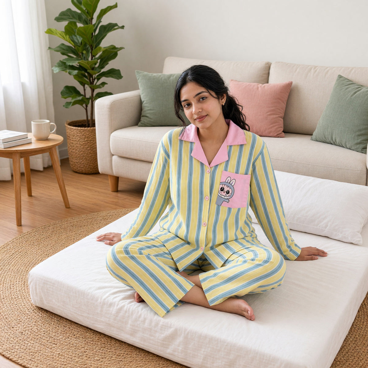 Candy Stripe Night Suit