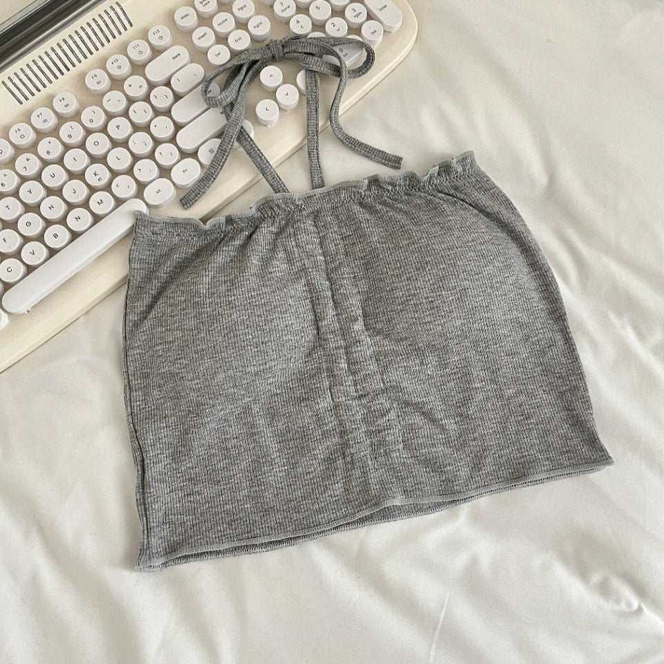 Casual Chic Ruched Built - In Bra Top – Effortlessly Stylish - Zero Bra