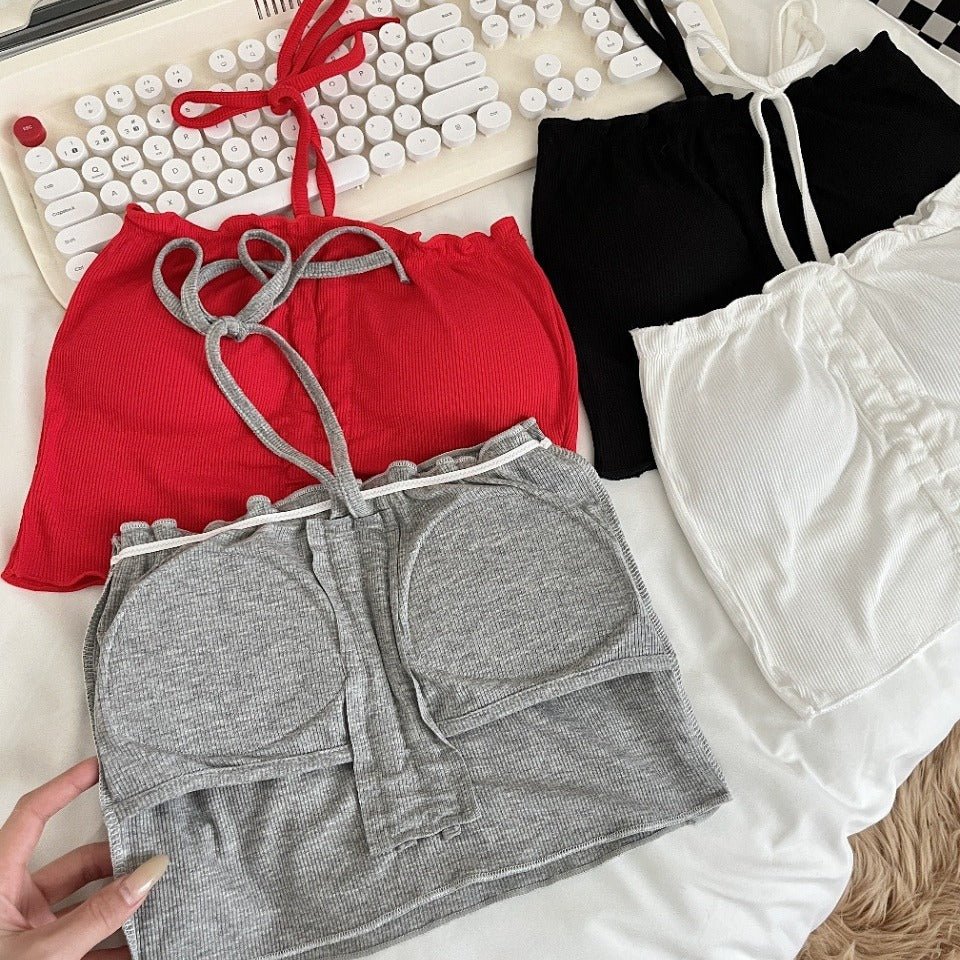 Casual Chic Ruched Built - In Bra Top – Effortlessly Stylish - Zero Bra