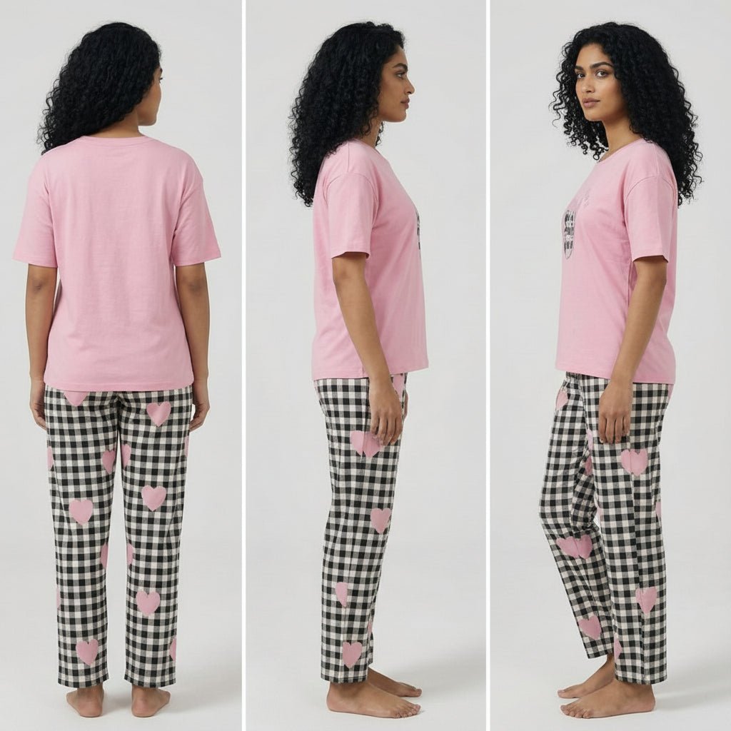 Checkmate Cutie PJ Set – With Padded Love & Bows - Zero Bra