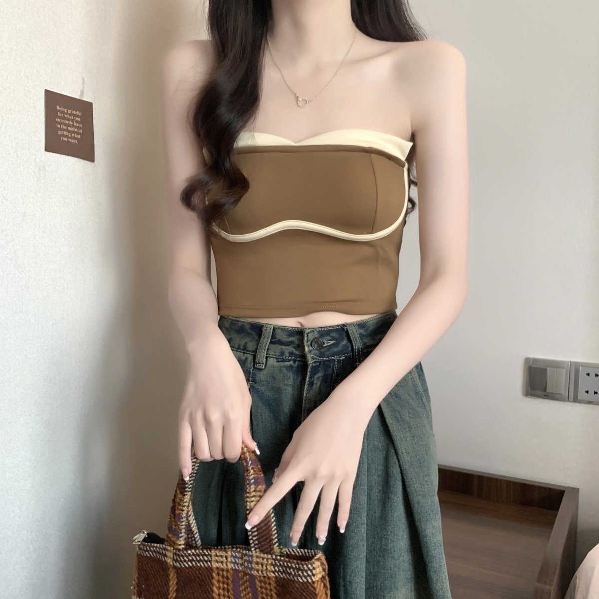 Chic Bandeau Built - In Bra Top – Effortless Style & Comfort - Zero Bra
