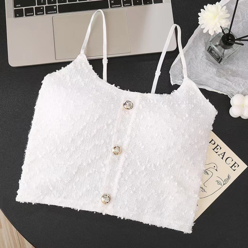 Chic Sequin Textured Built - In Bra Top – Glam & Elegant - Zero Bra