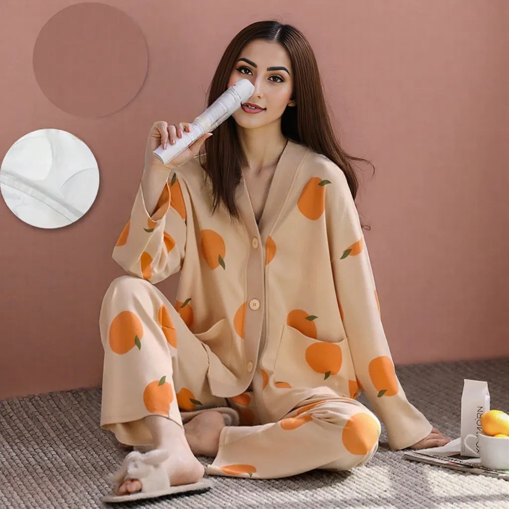 Citrus Bliss PJ Set – With Padded Fresh Glow - Zero Bra