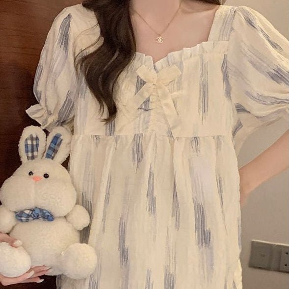 Cloudy Daydream Built - In Bra PJ Set – Soft Stripe Bliss Edition - Zero Bra