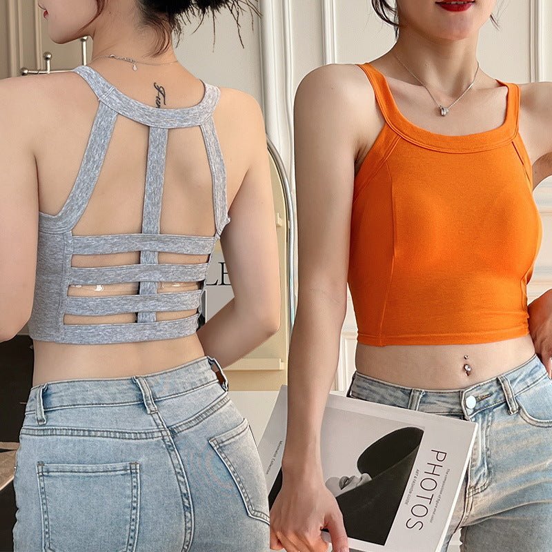 Cutout Built - In Bra Halter Tops – Bold & Beautiful - Zero Bra