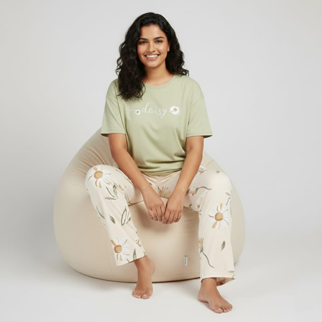 Daisy Daydream PJ Set – With Padded Bliss - Zero Bra