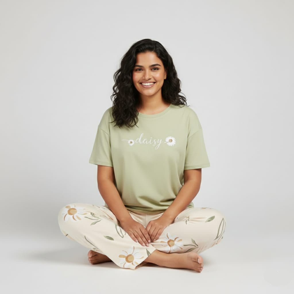 Daisy Daydream PJ Set – With Padded Bliss - Zero Bra