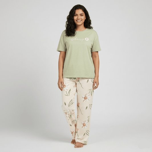 Daisy Daydream PJ Set – With Padded Bliss - Zero Bra