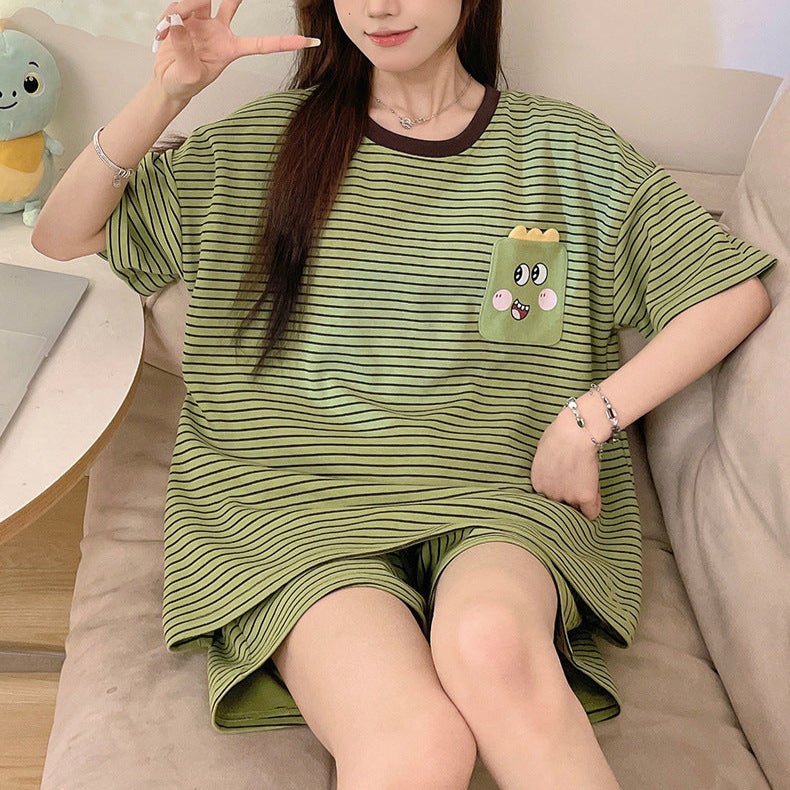 Dino Pocket PJ Set – With Padded Cozy Fun - Zero Bra
