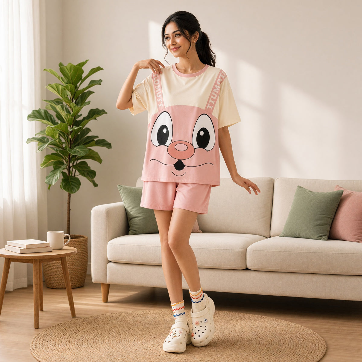 Donut Bunny Cartoon Night Suit