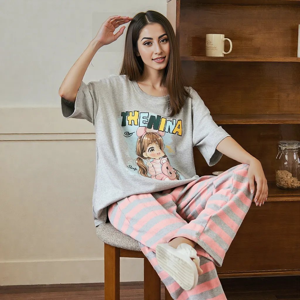 Dreamy Anime Girl PJ Set – With Padded Sweet Comfort - Zero Bra