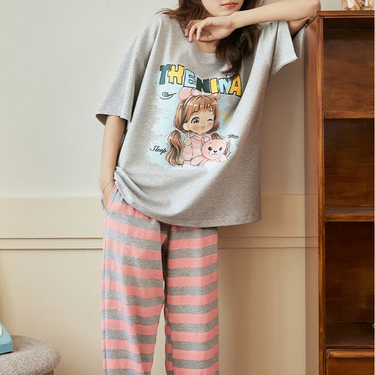 Dreamy Anime Girl PJ Set – With Padded Sweet Comfort - Zero Bra