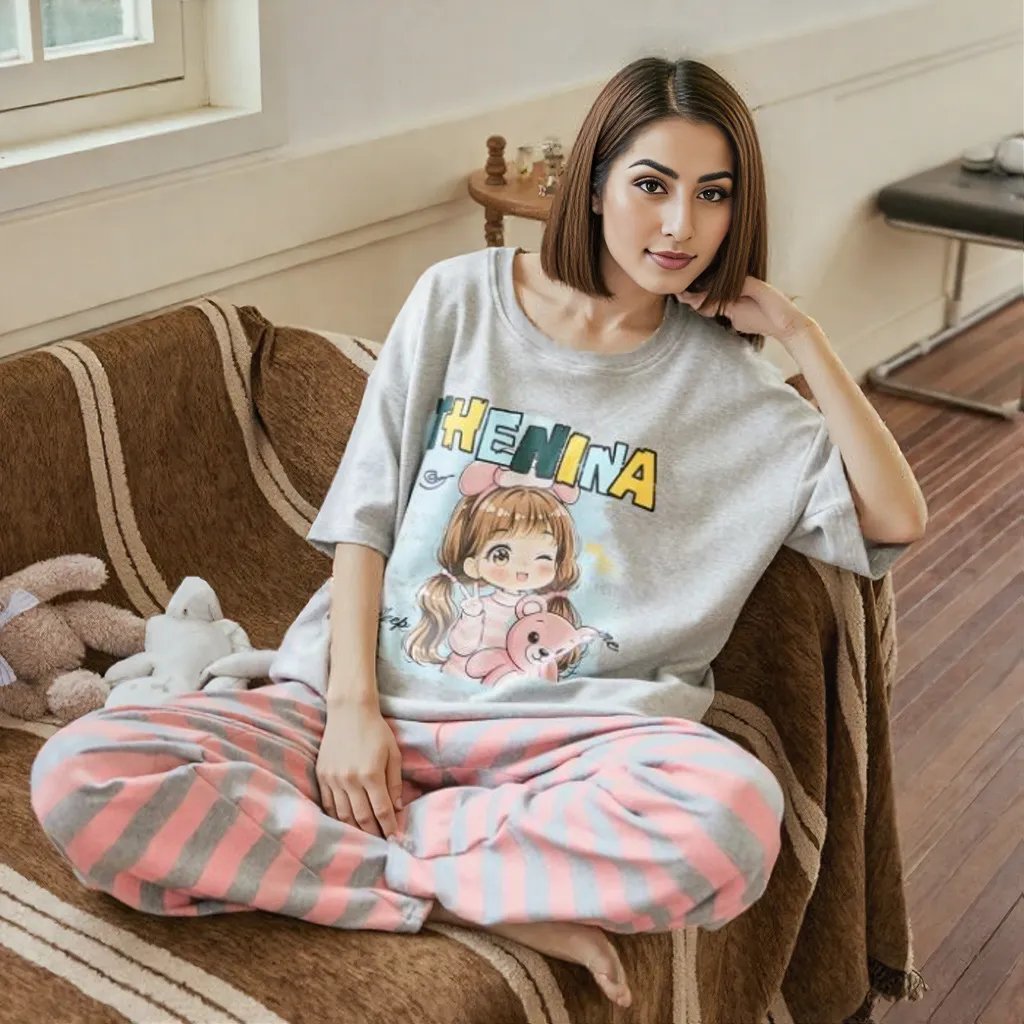 Dreamy Anime Girl PJ Set – With Padded Sweet Comfort - Zero Bra