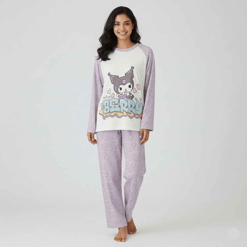 Dreamy Kuromi Padded PJ Set – With Padded Bliss - Zero Bra
