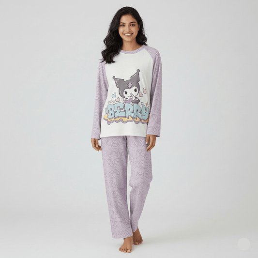 Dreamy Kuromi Padded PJ Set – With Padded Bliss - Zero Bra