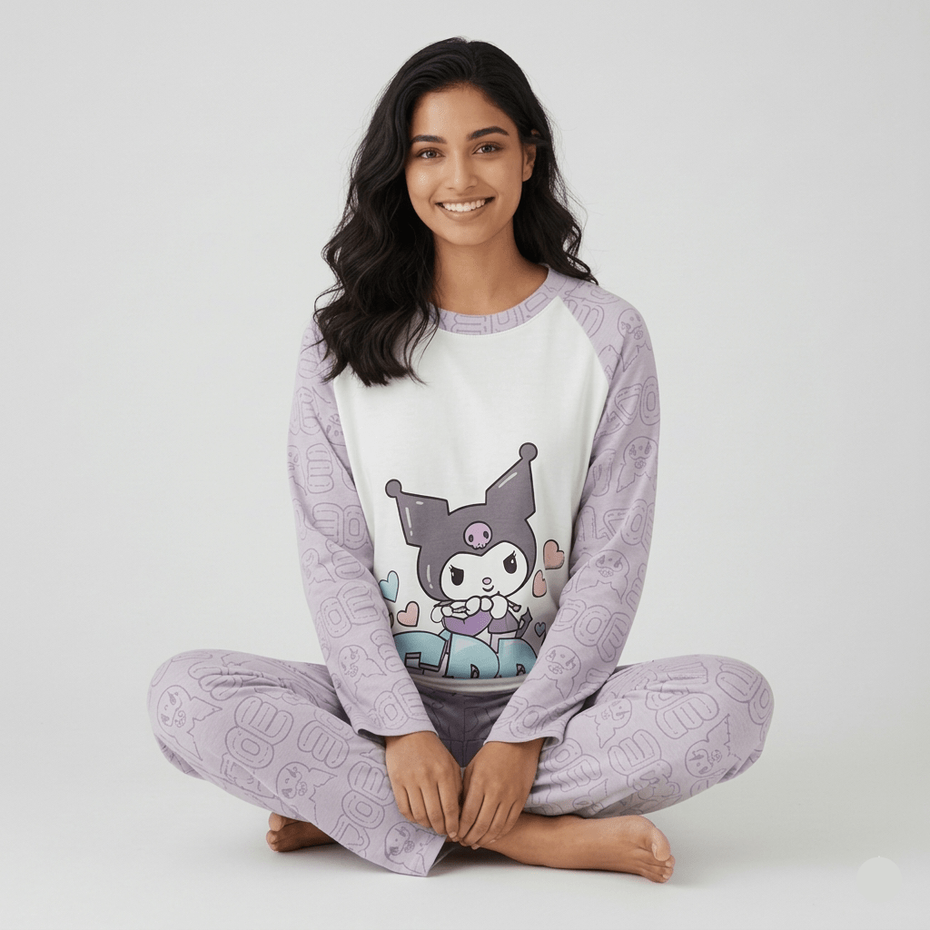 Dreamy Kuromi Padded PJ Set – With Padded Bliss - Zero Bra