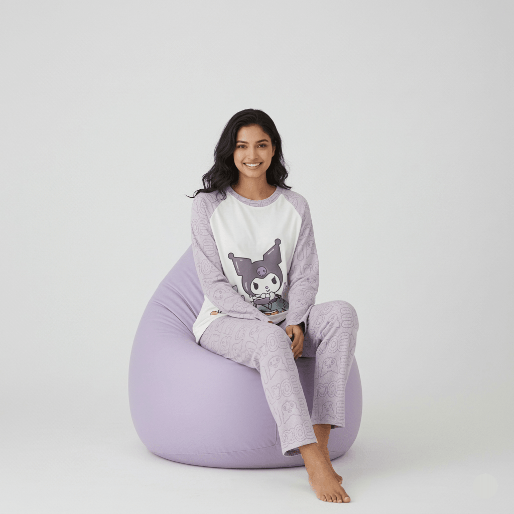 Dreamy Kuromi Padded PJ Set – With Padded Bliss - Zero Bra