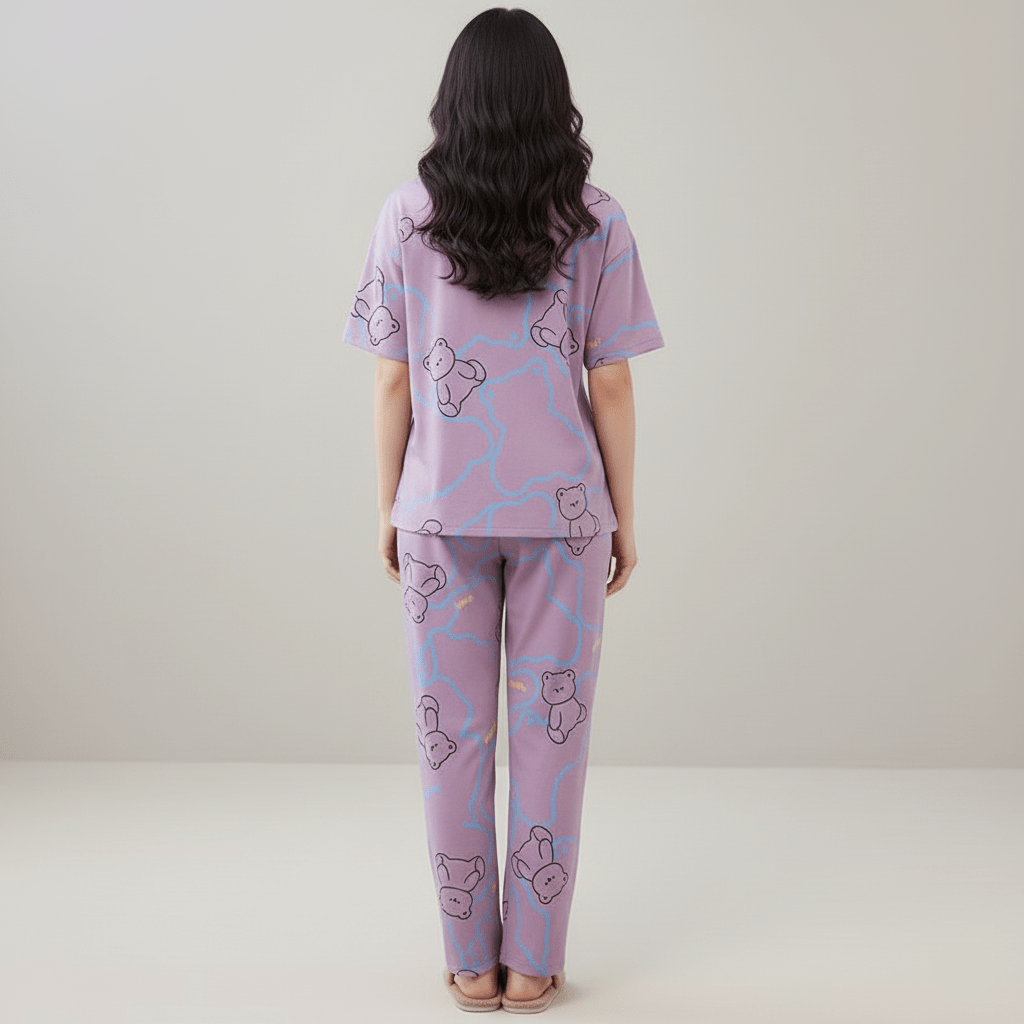 Dreamy Teddy PJ Set – With Padded Comfort - Zero Bra
