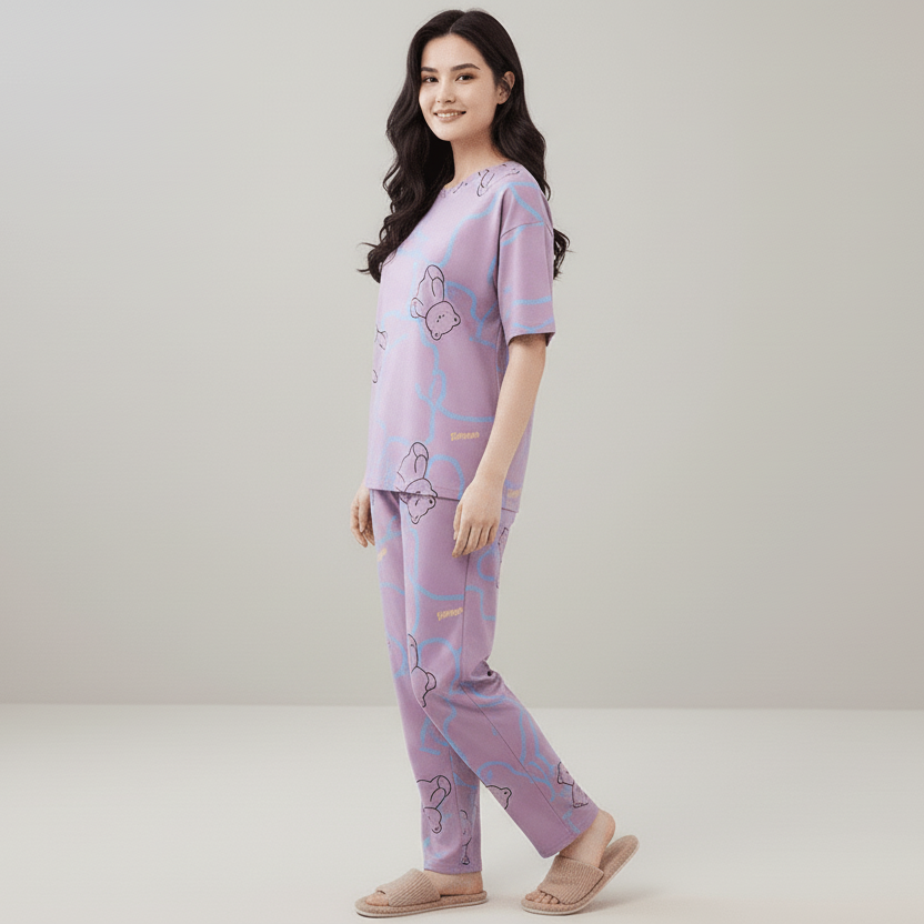 Dreamy Teddy PJ Set – With Padded Comfort - Zero Bra