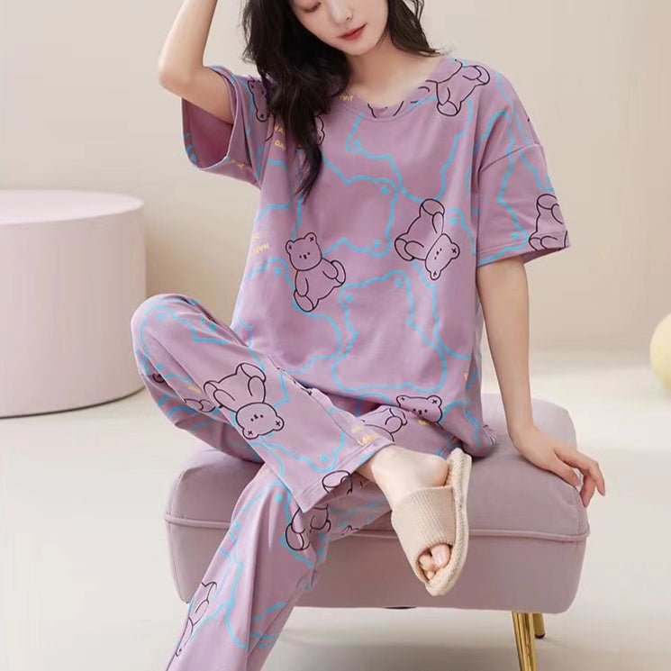 Dreamy Teddy PJ Set – With Padded Comfort - Zero Bra