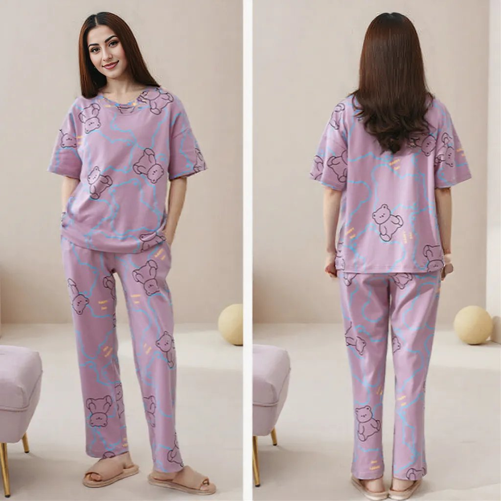 Dreamy Teddy PJ Set – With Padded Comfort - Zero Bra