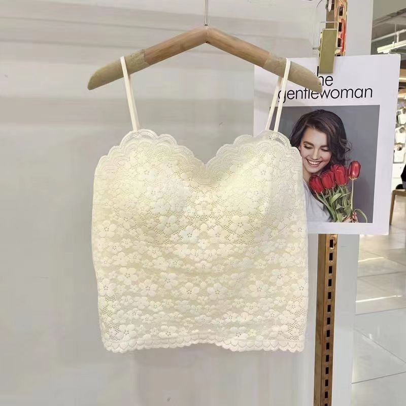 Elegant Floral Lace Built - In Bra Cami – Romantic & Chic - Zero Bra