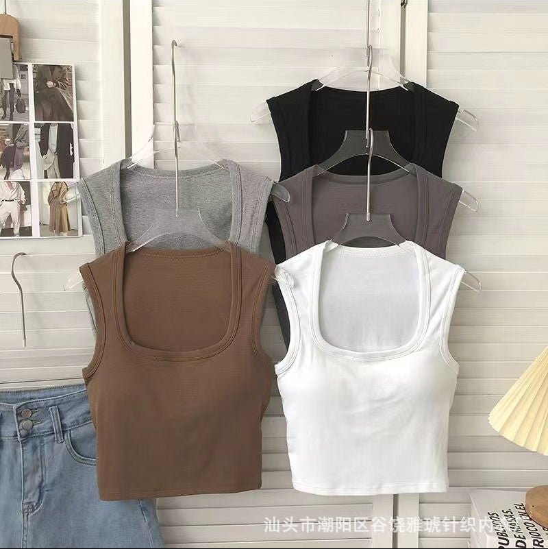 Essential Built - In Bra Tank Tops - Neutral Tones - Zero Bra