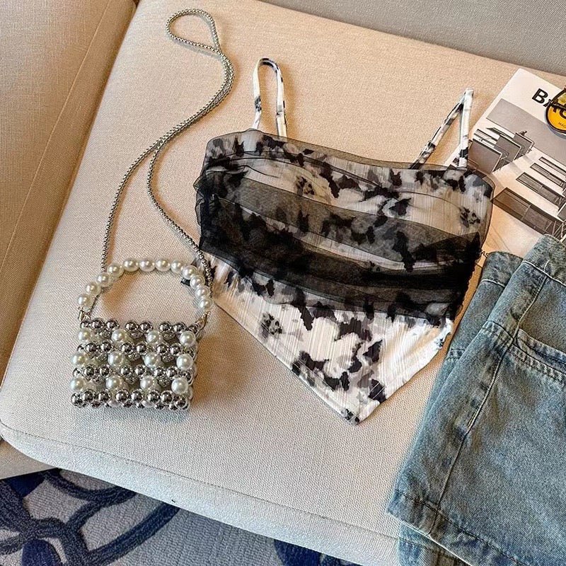 Ethereal Tie - Dye Mesh Build In Bra Cami – A Statement of Styl - Zero Bra