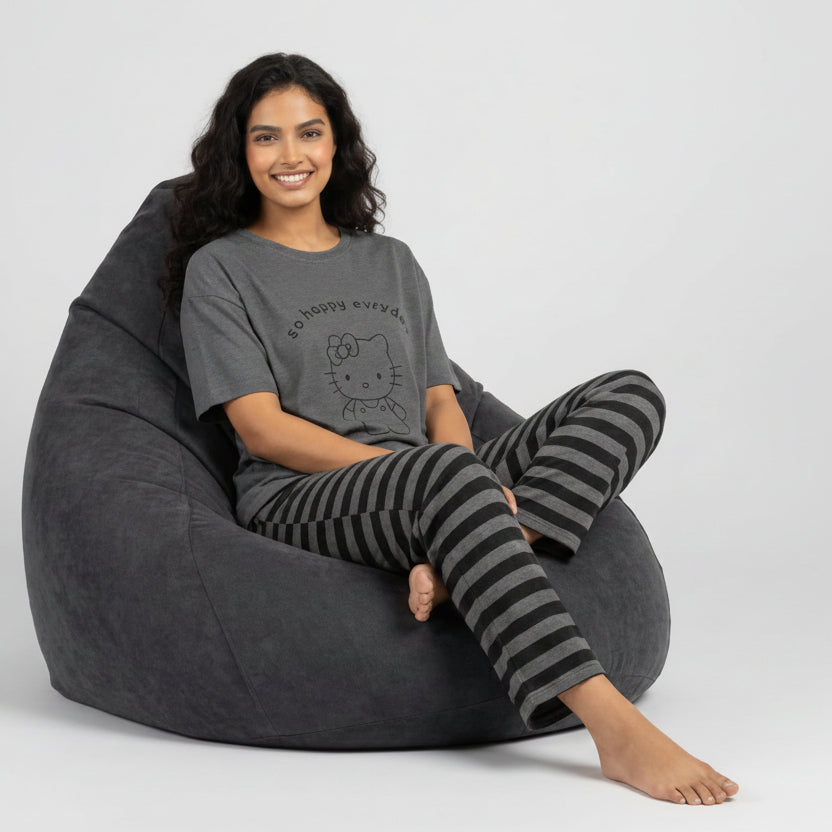 Everyday Kitty Comfort PJ Set – With Padded Ease - Zero Bra
