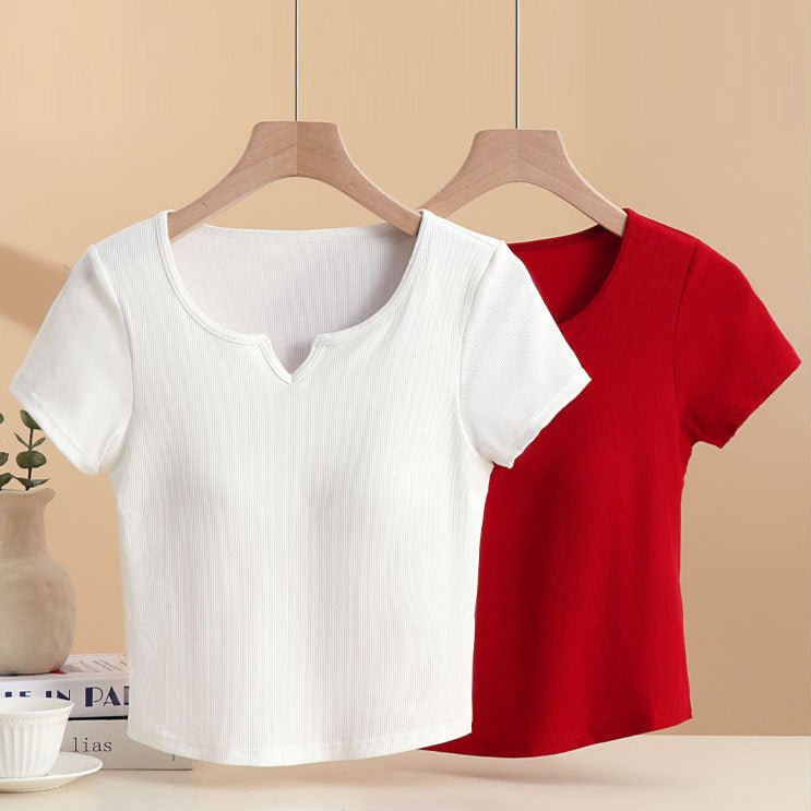 Flirt & Flow Built - In Bra Tee – Effortlessly Cool, Endlessly Versatile! - Zero Bra